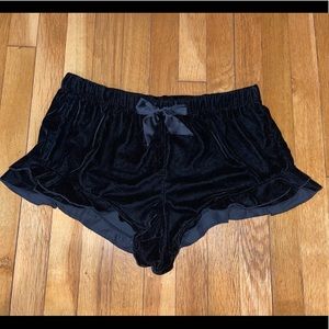 Victoria’s Secret Velvet Ruffle Shorts - Size Med